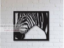 Металлический декор на стену - ЗЕБРА-