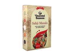 Смесь специй Sabji Masala для тушеных овощей  Shri Ganga, 100 гр