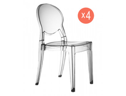 Комплект прозрачных стульев Igloo Set 4