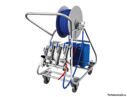Тележка из нержавеющей стали для пенной станции 4 колеса повортные (пустая)
