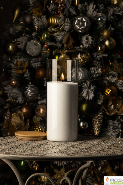 Колба/ваза 30см с бамбуковой крышкой