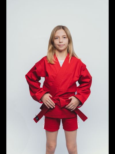 Куртка для самбо ВФС BRAVEGARD Победа Junior красная