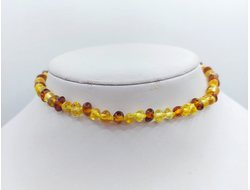 Детские бусы из мелкого янтаря 38