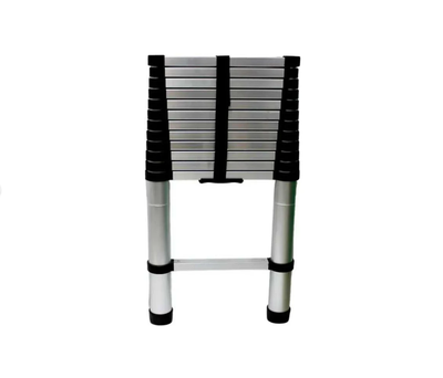 Телескопическая лестница ВАРЯГ 3,8 м, масса 9,5 кг, нагрузка до 150 кг,13 ступеней