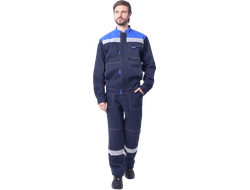 Костюм РАЦИОНАЛИЗАТОР, т.синий-василёк, 100% х/б, (куртка, брюки)
