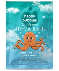 Фитокосметик Happy Bubbles Шипучая соль для ванн для морских приключений, 100г