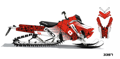 Наклейки на снегоход  Polaris Axys 2016 2017 2018 2019