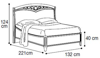 Кровать "Curvo Fregio" 120х200 см