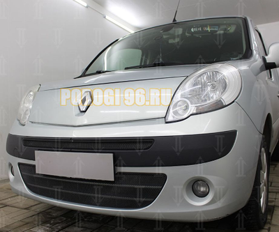Защита радиатора Renault Kangoo 2008-2013 black верх