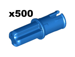 Technic, Axle  1L with Pin with Friction Ridges, Blue (43093 / 4189110 / 4206482 / 4309323)