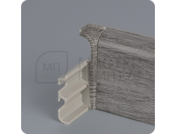 Плинтус из дюрополимера Comfort Classic 80  дуб пепельный с внутренним углом