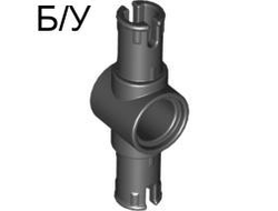 ! Б/У - Technic, Pin 3L with Friction Ridges and Center Pin Hole, Black (87082 / 4560174 / 6366229) - Б/У