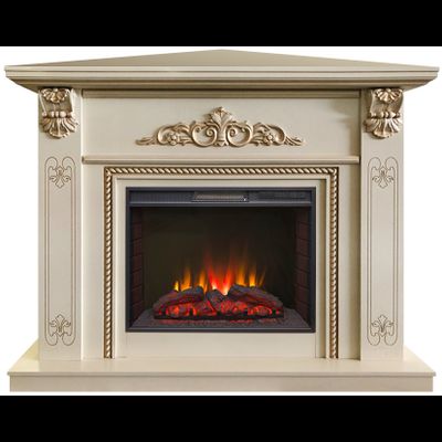 Угловой электрокамин Византия SL с очагом Sparta 25.5 LED