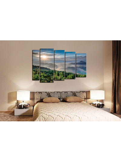 Модульная картина "Солнце и холмы"