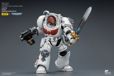 Терминатор Белых Шрамов (Warhammer 40K) - КОЛЛЕКЦИОННАЯ ФИГУРКА 1/18 White Scars Terminator with Power Sword and Storm Bolter (JT03189) - JOYTOY