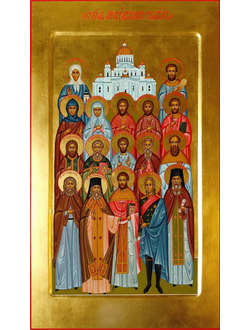Мордовские Святые. Собор. Рукописная икона.