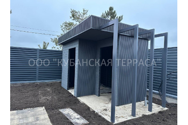 Хозяйственный блок из ДПК