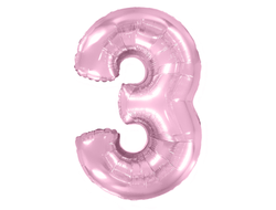 Фольгированная цифра - Розовая матовая