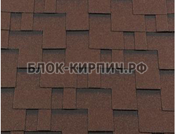 Гибкая черепица Roofshield премиум модерн коричневый с оттенением
