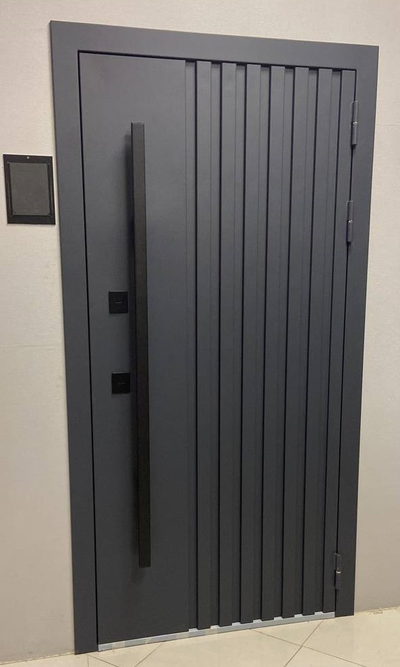 VENMAR (ВЕНМАР). СТАЛЬ 2 мм. ТЕРМО КРОНА ST 120/165 мм. ТЕРМОРАЗРЫВ/ МУАР Ral 7024 (СЕРЫЙ)/ СОФТ БЕЛЫЙ СНЕГ