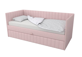 Кровать детская мягкая Soft (розовая)