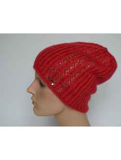 Красная шапка со стразами Vizio Италия 8000 CУ фото