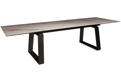 LEONARDO черный / керамика calacatta 200(+50+50)x100