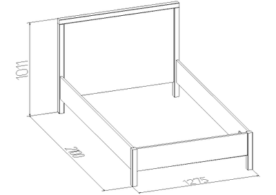 Спальня BAUHAUS (БАУХАУС) - BAUHAUS 4 Кровать 1200