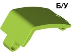 ! Б/У - Technic, Panel Curved 3 x 5 x 3, Lime (24116 / 6302730) - Б/У