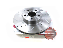 ТОРМОЗНЫЕ ДИСКИ ПЕРЕДНИЕ G-BRAKE ПЕРФОРАЦИЯ+ПРОТОЧКА 277ММ НАПРАВЛЕННЫЕ SUBARU IMPREZA (ЛЕВ+ПРАВ)