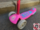 Трехколесный самокат eXplore Maxi Розовый с широкими колесами + свет