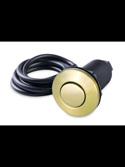 Комплект для измельчителя: фланец + кнопка в цвете "Светлое золото"