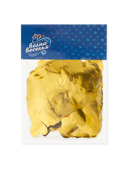 Конфетти фольга Сердце, Золото, Металлик, 2,5 см, 50 г.