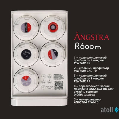 Прямоточная система обратного осмоса Angstra R-600m