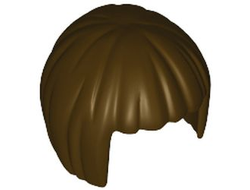 Minifigure, Hair Short, Bob Cut, Dark Brown (62711 / 6064784 / 6266865)