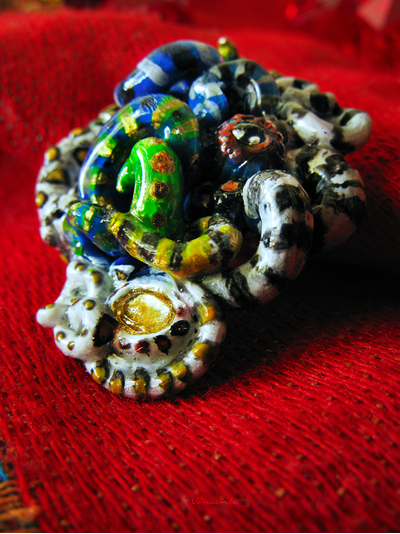 Коралловый Риф, Сказка Океании. Морская брошь из термоглины (волшебные украшения в морском стиле)