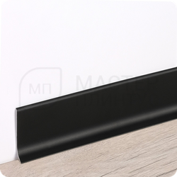 Плинтус алюминиевый ПЛ 40, высота 40мм. длина 3м. цвет черный муар