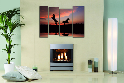 Модульная картина "Два коня"