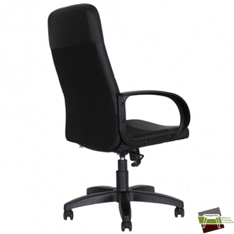 Кресло Кр58 ТГ ПЛАСТ С11(ткань черная)/ЭКО1 (экокожа черная)