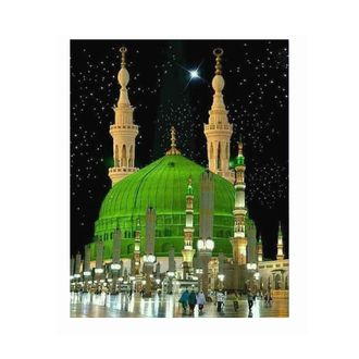 4680203158454 Алмазная мозаика Alingar, на подрамнике,  AL8650,  &quot;Мечеть пророка Масджид-аль-Наби&quot; 20х30 см, с полным заполнением, (матов.),  20 цветов