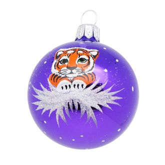 елочный шар с тигром символ года