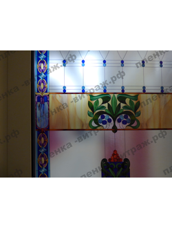 Витражная пленка, витражная пленка самоклеющаяся, пленочный витраж с классическим рисунком