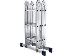 Алюминиевая четырехсекционная шарнирная универсальная лестница (трансформер)
