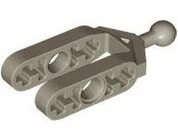 Technic, Steering Knuckle Arm with Tow Ball, Light Gray (6572 / 4154763 / 657202)