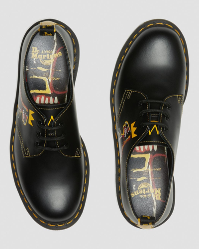 Полуботинки Dr. Martens 1461 Basquiat черные с рисунком