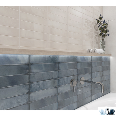 Плитка Azori Bricks Azul 31,5 х 63 см настенная синий