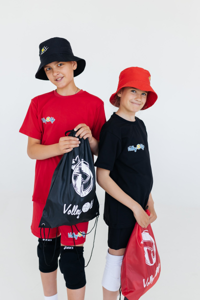 Рюкзак  черный "Мяч рисованный"