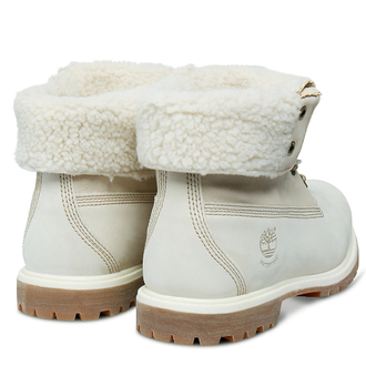 Timberland Teddy Fleece Белые/мех с отворотом (35-40)