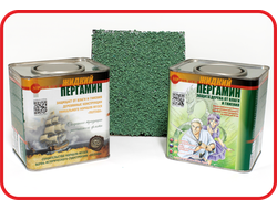 Комплект для декора и гидрофобизации венцов сруба. Зелёный.