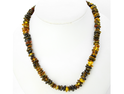 Бусы простые из темного янтаря